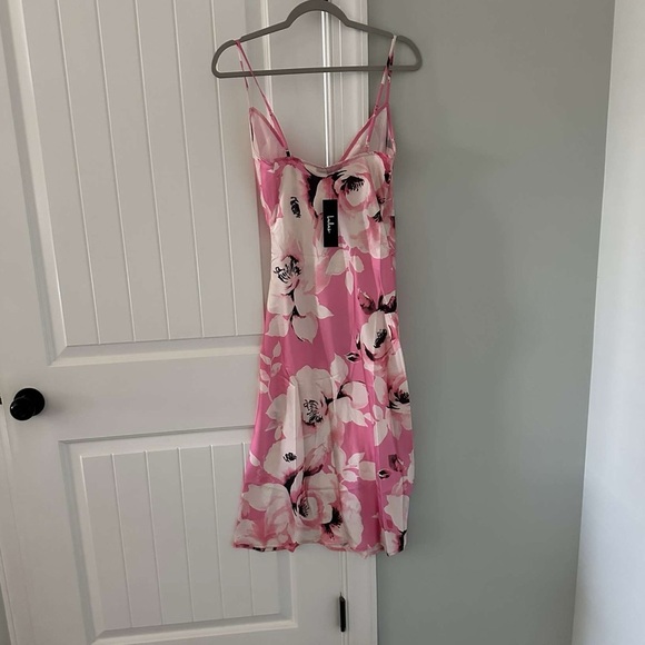 Lulus-Floral Pink Slipdress- size XS-Garden Sweatheart style-NWT-Retail $89 - Picture 8 of 11